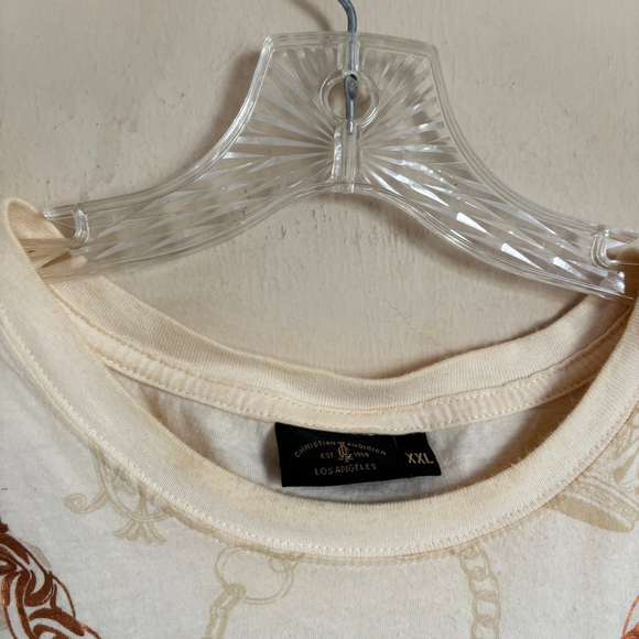 RARE Vintage Y2K Christian Audigier Shirt Mens XXL Snake Print Chain - Picture 4 of 16